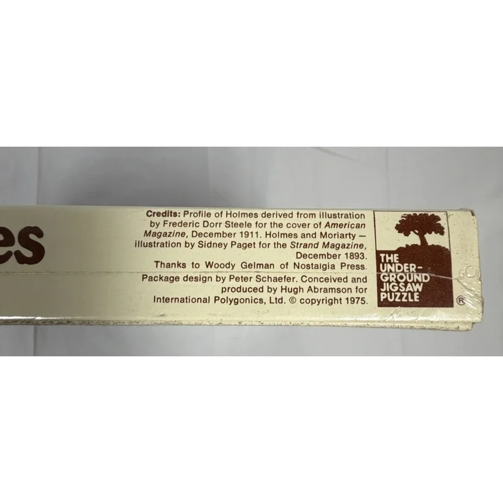 Vintage - Giant 1975 Two-Sided Sherlock Holmes Jigsaw Puzzle No. 221B NEW SEALED